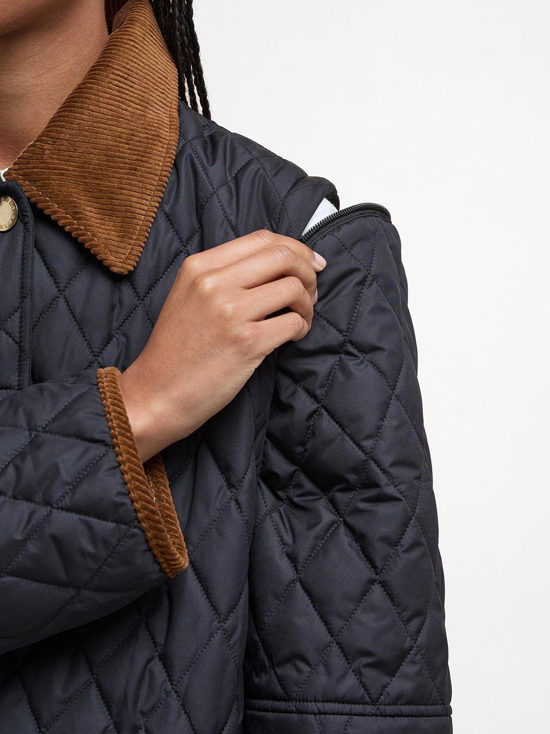 Product image 6 of 8, which shows Barbour Lorrie Quilted Jacket, Black, 16