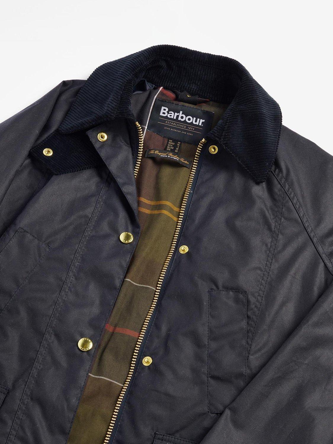 Product image 9 of 9, which shows Barbour Modern Beadnell Waxed Jacket, Navy/Classic, 8