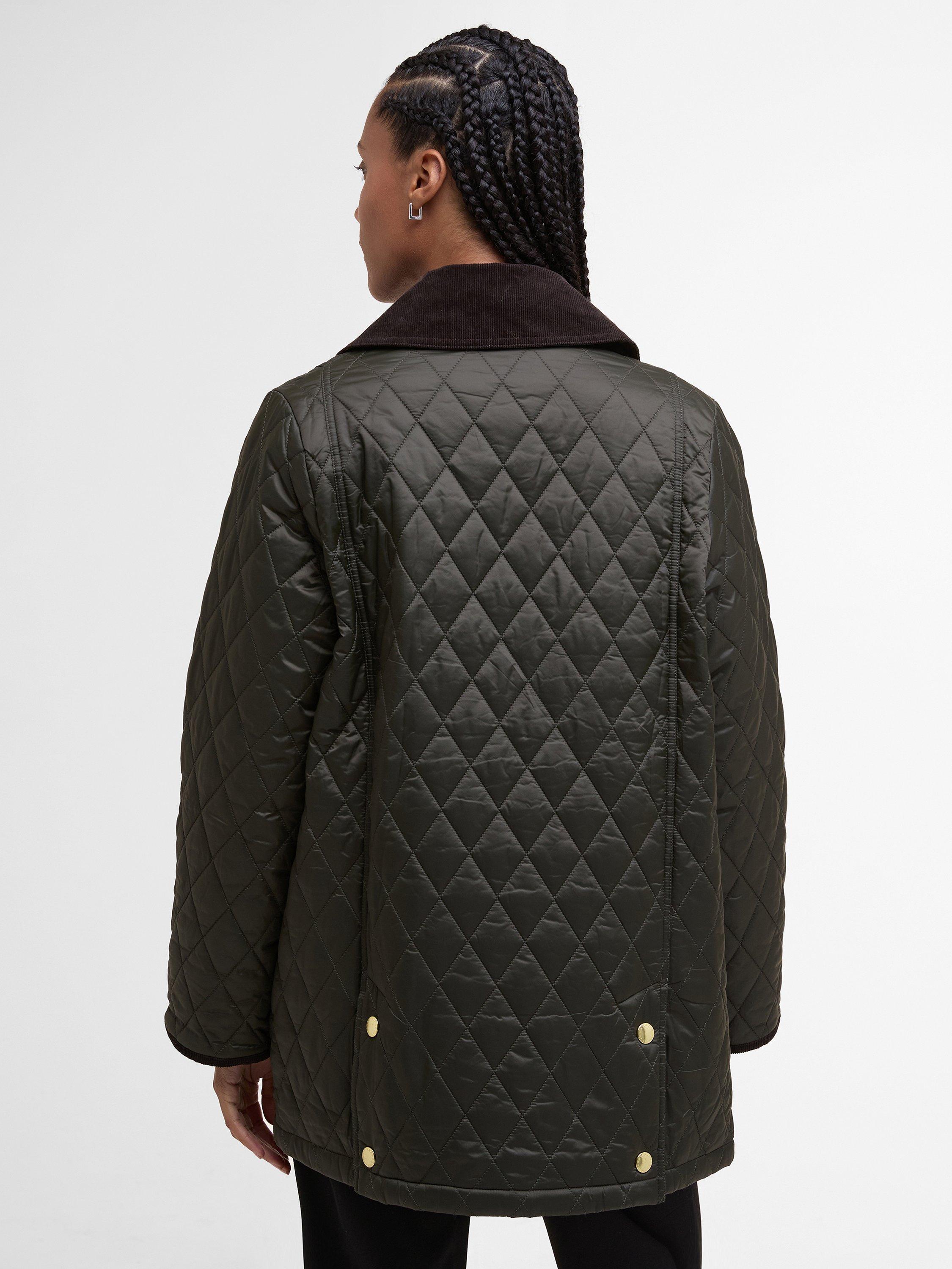 Product image 2 of 11, which shows Barbour Modern Beadnell Quilted Jacket, Sage/Ancient, 8
