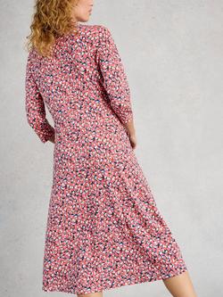 White Stuff Rua Abstract Shirt Dress, Pink/Multi - view 2, Pink/Multi