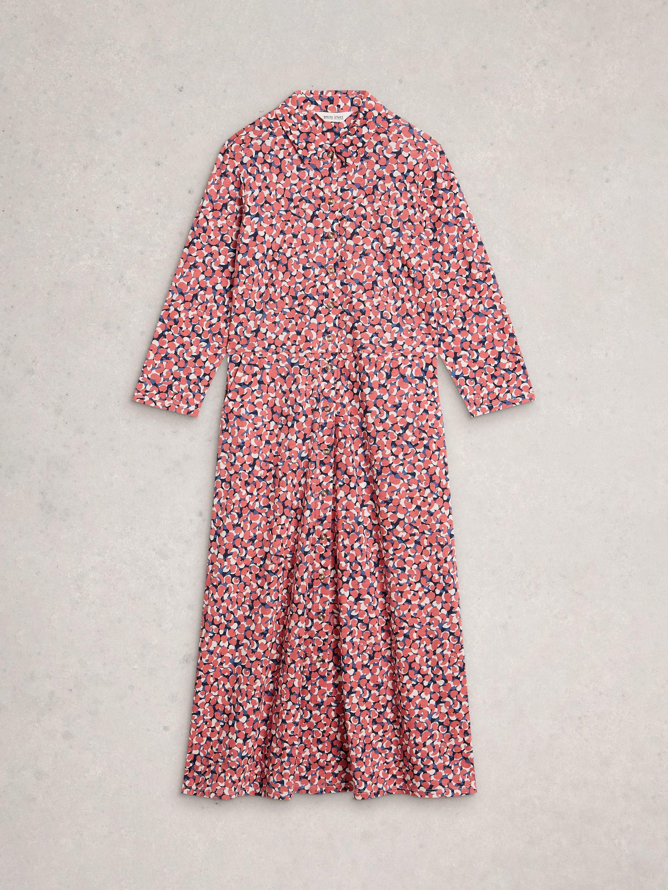 Product image 5 of 6, which shows White Stuff Rua Abstract Shirt Dress, Pink/Multi, 6