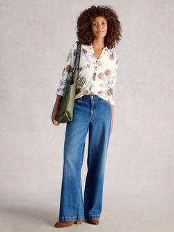 White Stuff Annie Mixed Print Jersey Shirt, White/Multi, White/Multi