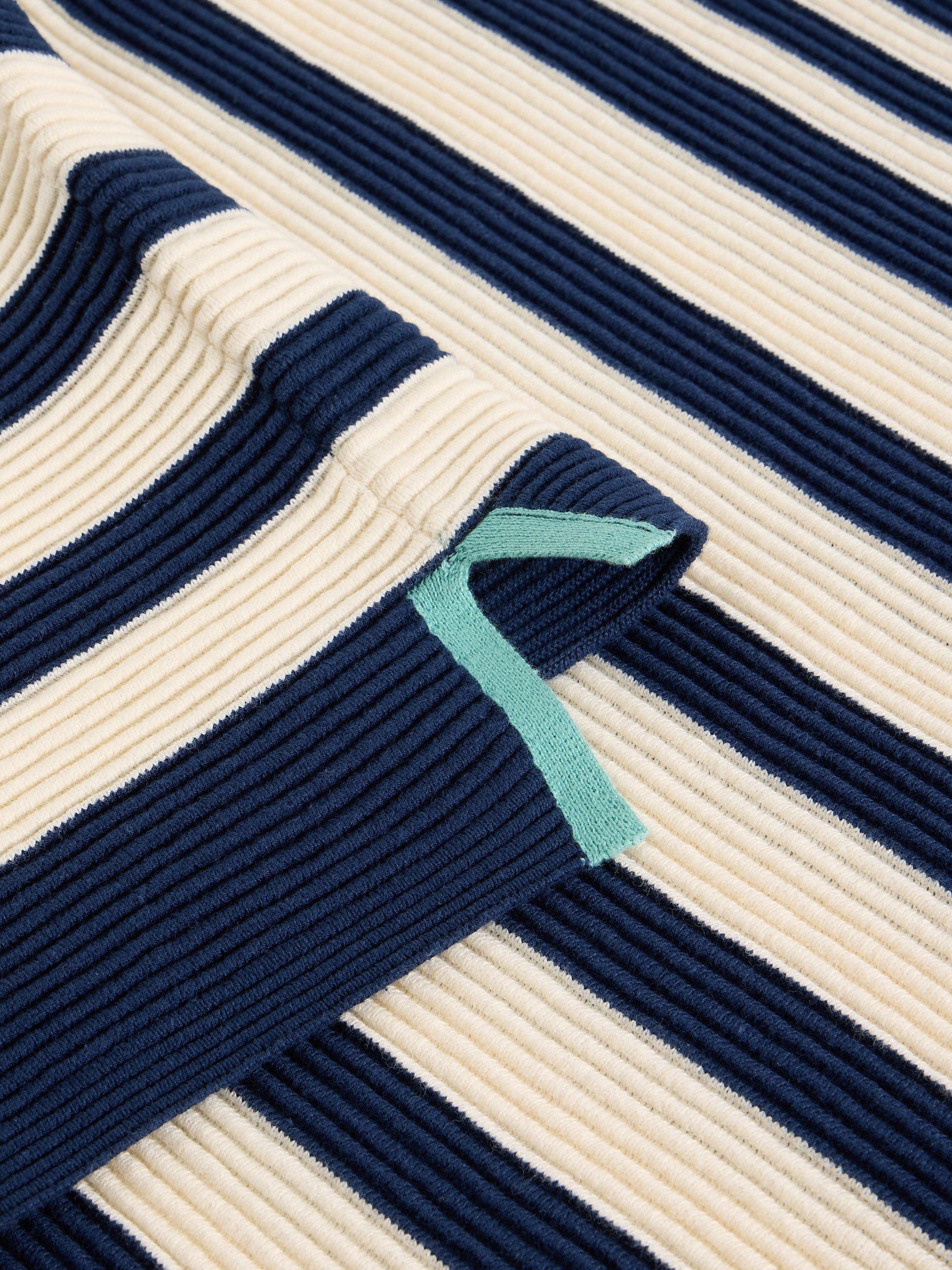 Product image 6 of 6, which shows White Stuff Jana Stripe Jumper, Navy/Multi, 6