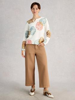 White Stuff Jodie Print Wool Blend Jumper, Ivory/Multi
