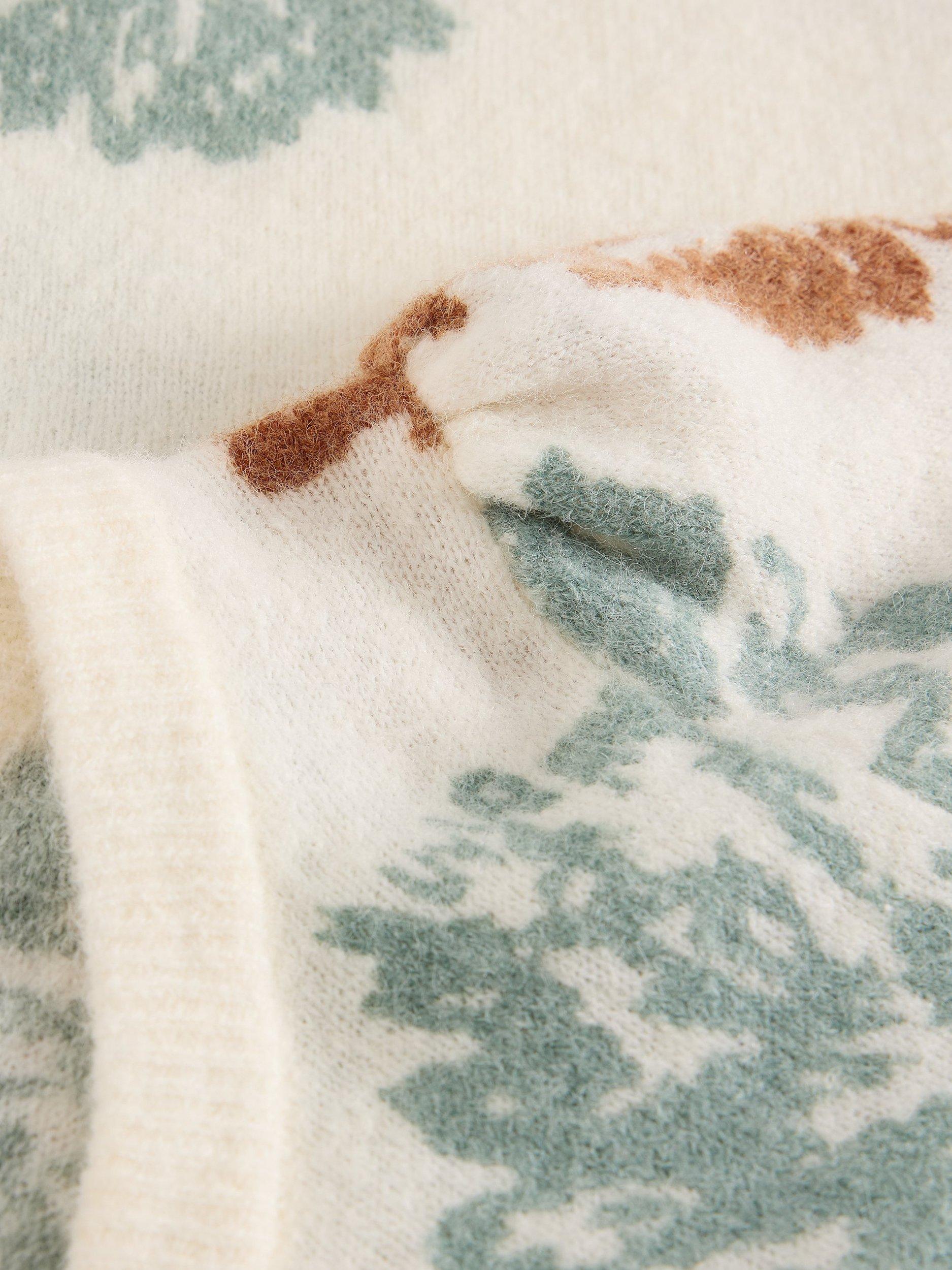 Product image 6 of 6, which shows White Stuff Jodie Print Wool Blend Jumper , Ivory/Multi, 6