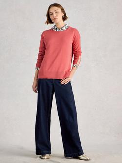 White Stuff Olive Cotton Blend Jumper, Pink