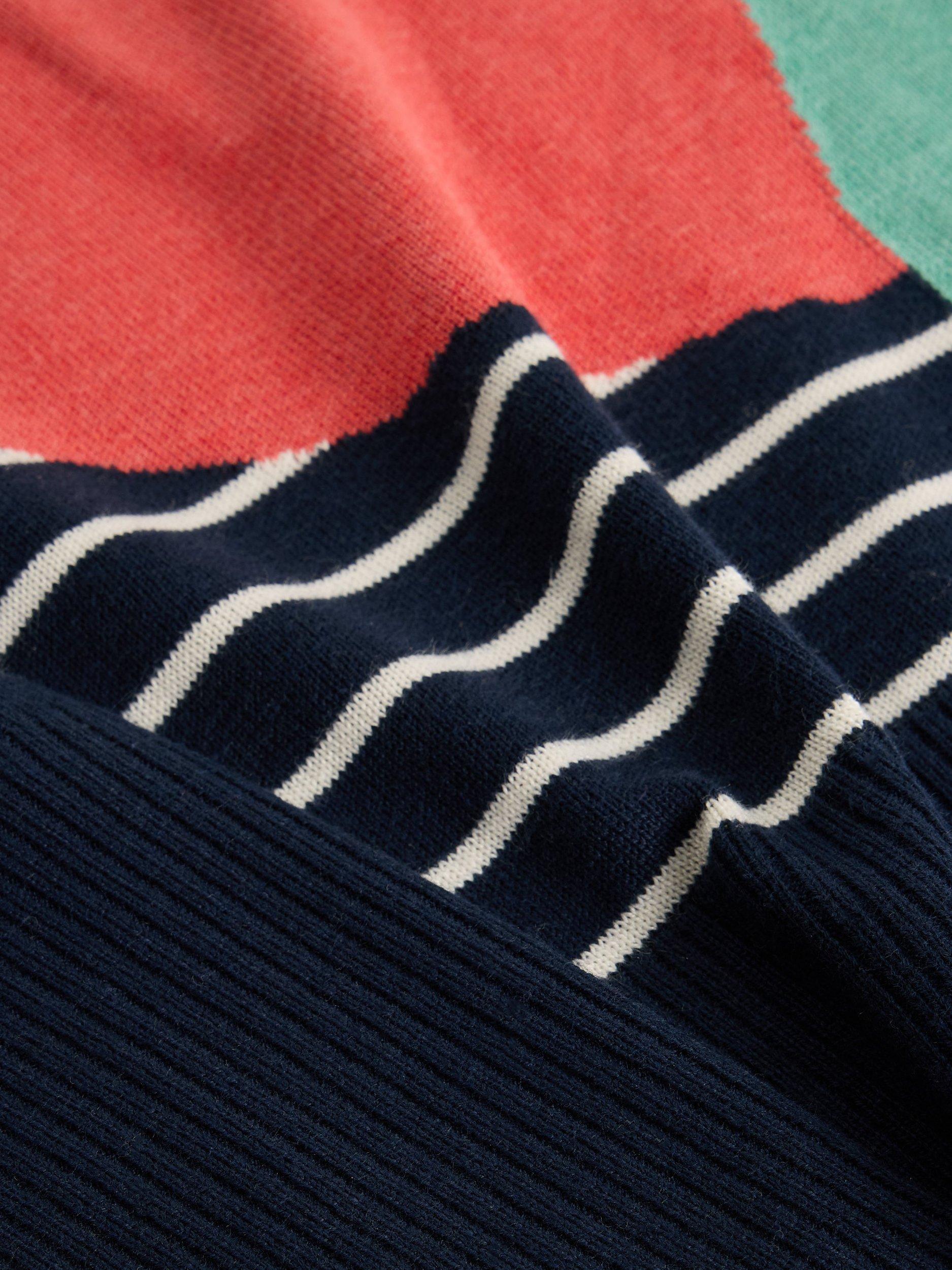 Product image 6 of 6, which shows White Stuff Olive Stripe Crew Neck Jumper , Multi, 6