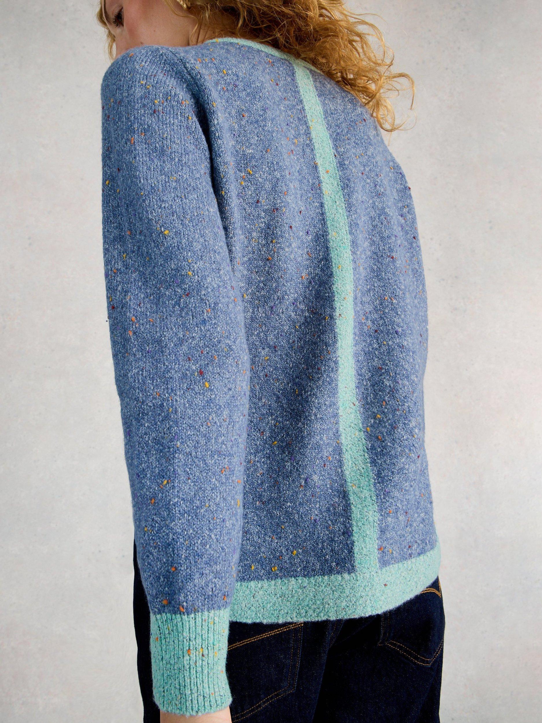 Product image 2 of 6, which shows White Stuff Talia Nep Yarn Jumper, Mid Blue, 6