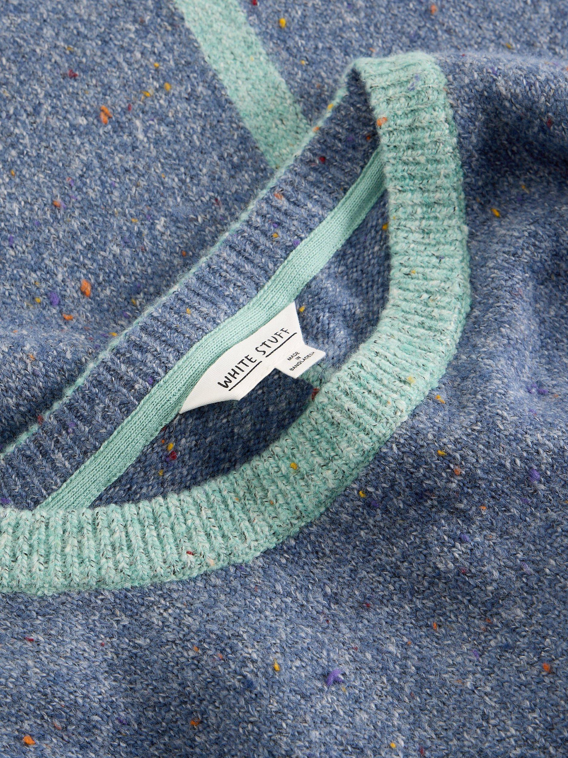 Product image 6 of 6, which shows White Stuff Talia Nep Yarn Jumper, Mid Blue, 6