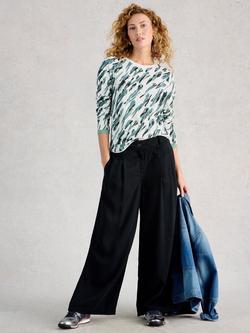 White Stuff Clara Stripe Jersey Top, White/Multi, White/Multi