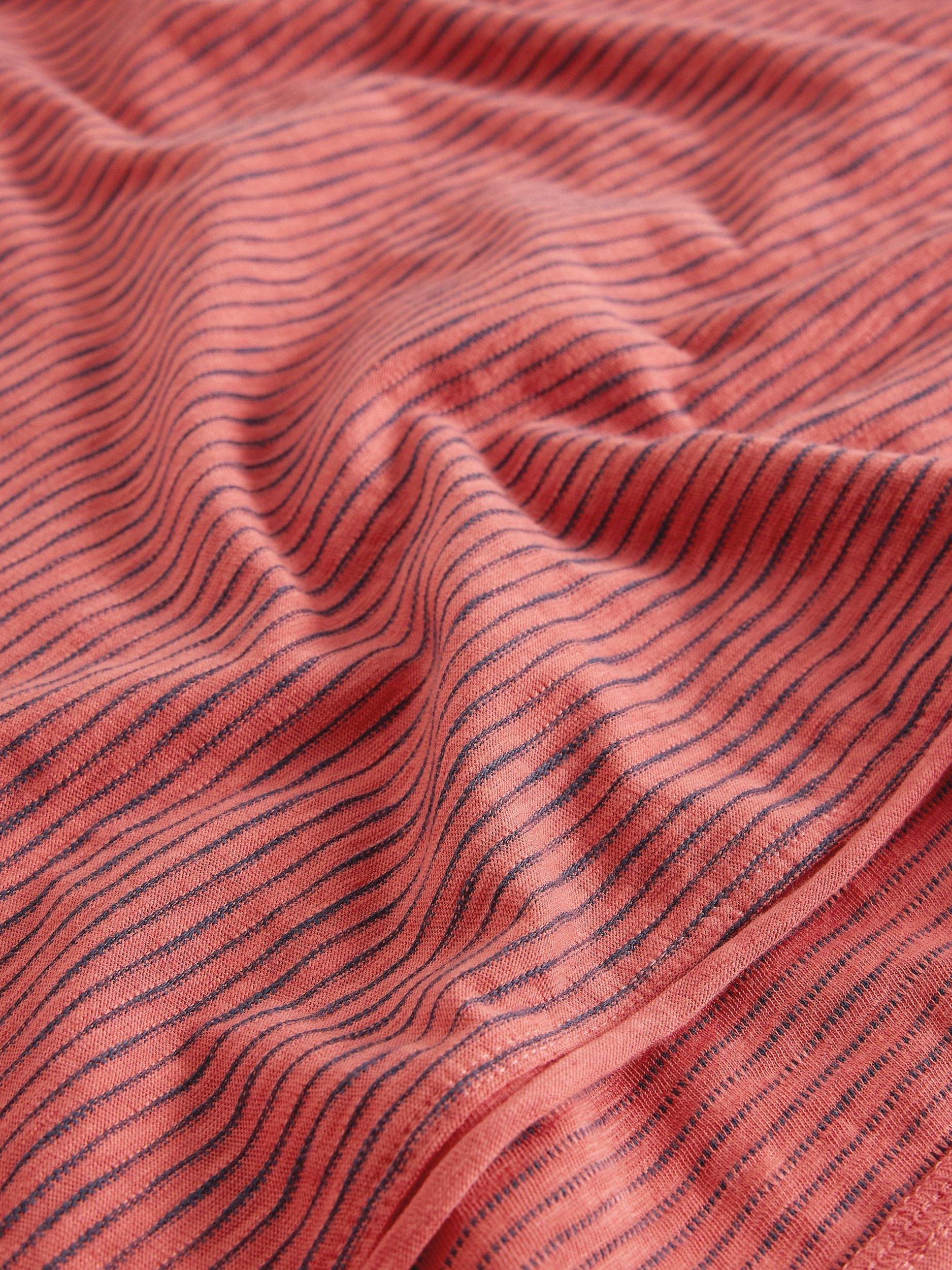 Product image 6 of 6, which shows White Stuff Clara Textured Stripe Long Sleeve Top, Pink, 6