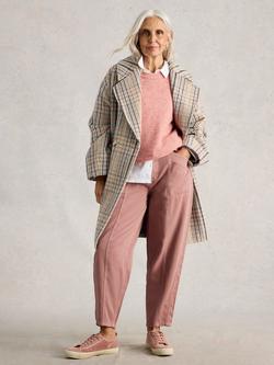 White Stuff Robyn Check Coat, Grey/Multi, Grey/Multi