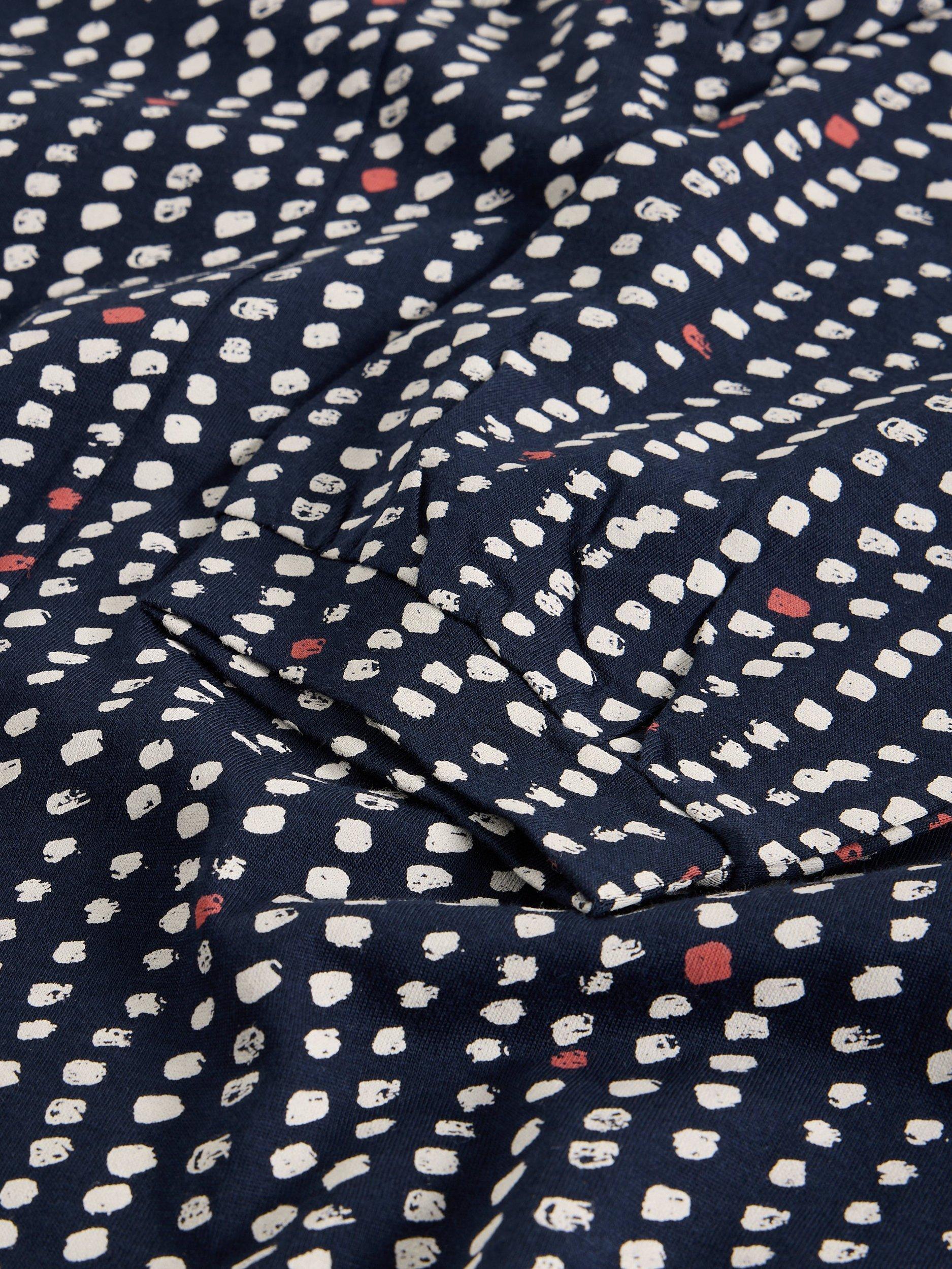 Product image 6 of 6, which shows White Stuff Megan Spot Print Jersey Dress, Blue/Multi, 6