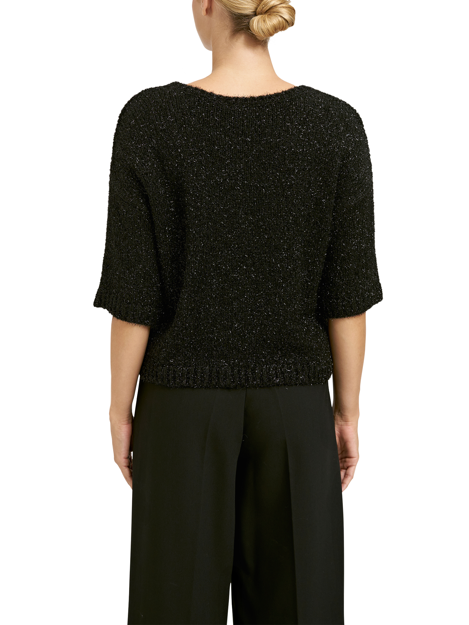Product image 2 of 4, which shows Smith & Soul Metallic Jumper, Black, XS