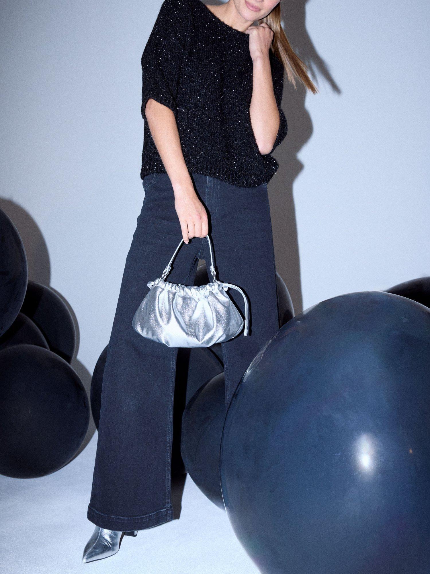 Product image 4 of 4, which shows Smith & Soul Metallic Jumper, Black, XS