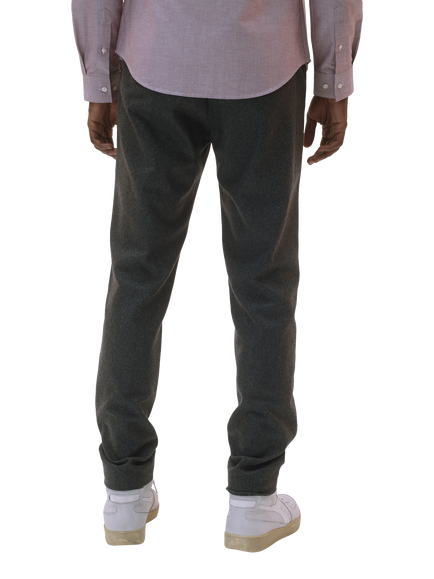 Maison Standards Alois Flanelle Wool Mix Trousers, Dark Grey - view 2, Dark Grey