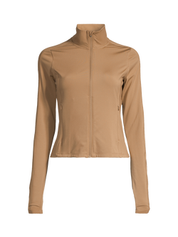 Casall Soft Touch Zip Training Jacket, Khaki, Khaki
