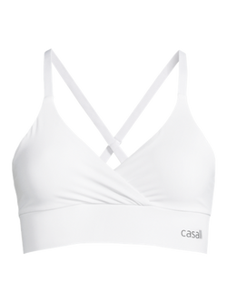 Casall Wrap Sports Bra, White, White