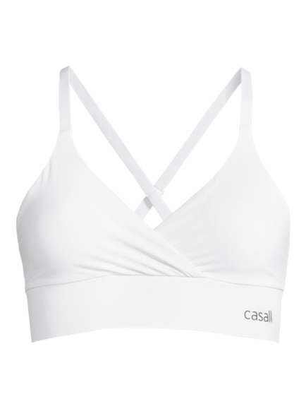 Casall Wrap Sports Bra, White, White