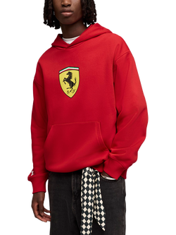 PUMA Ferrari Shield Hoodie, Rosso Corsa, Rosso Corsa