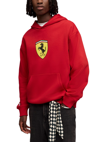 PUMA Ferrari Shield Hoodie, Rosso Corsa, Rosso Corsa