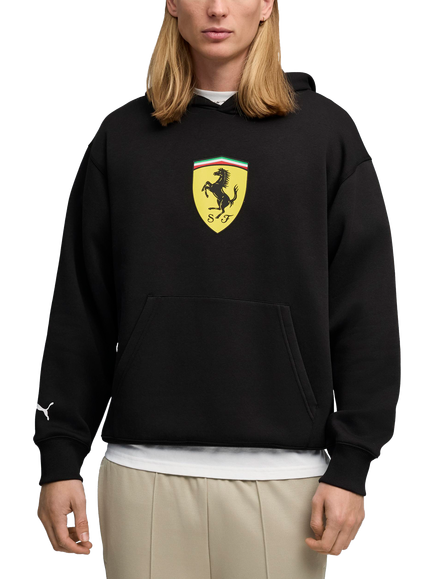 PUMA Ferrari Sportswear Collection Shield Hoodie, Puma Black, Puma Black