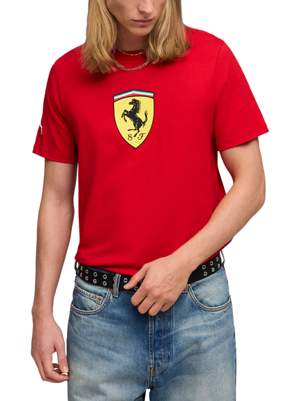 PUMA Ferrari Sportswear Collection Shield T-Shirt, Rosso Corsa, Rosso Corsa