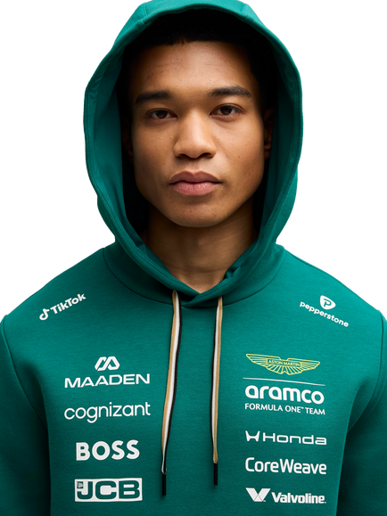 PUMA 2026 Aston Martin Formula One Team Replica Hoodie, Green Lux - view 2, Green Lux