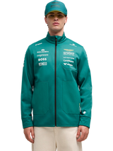 PUMA 2026 Aston Martin Formula One Team Replica Softshell Bomber Jacket, Green Lux