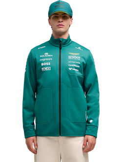 PUMA 2026 Aston Martin Formula One Team Replica Softshell Bomber Jacket, Green Lux, Green Lux
