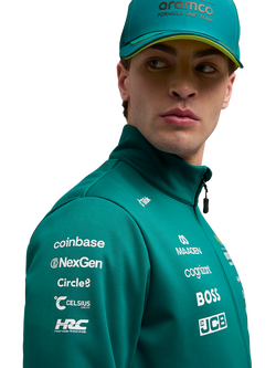 PUMA 2026 Aston Martin Formula One Team Replica Softshell Bomber Jacket, Green Lux - view 2, Green Lux