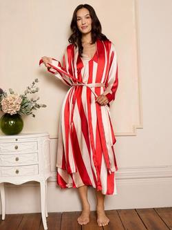 Their Nibs Grandpa Striped Robe, Red/White, Red/White