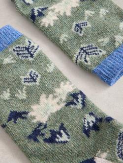 White Stuff Forest Wool Rich Socks, Green/Multi - view 2, Green/Multi