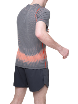 Ronhill Tech Golden Hour Running T-Shirt, Ronhill Red Motion - view 2, Ronhill Red Motion