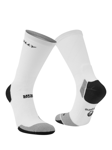 Hilly Mara Fresh Crew Running Socks, White, White
