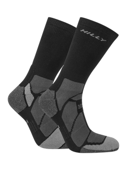 Hilly Marathon Fresh Crew Running Socks, Black - view 2, Black