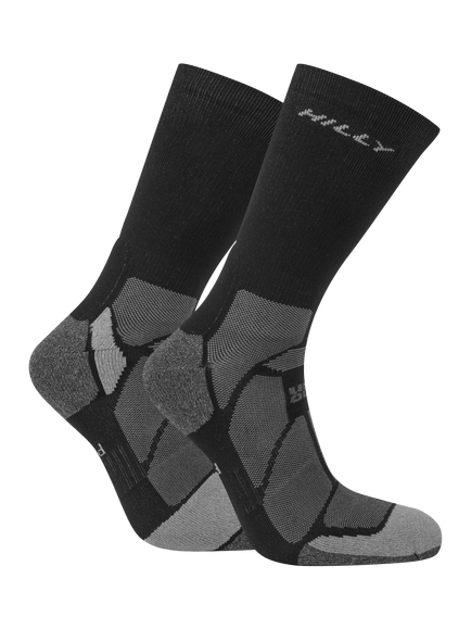 Hilly Marathon Fresh Crew Running Socks, Black - view 2, Black