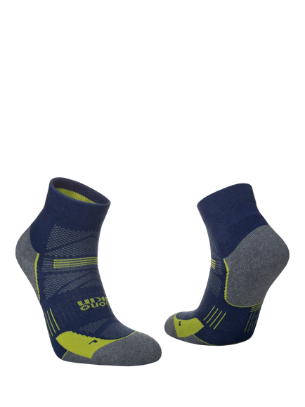 Hilly Supreme Anklet Running Socks, Grey/Blue, Grey/Blue