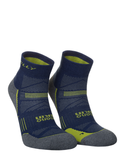 Hilly Supreme Anklet Running Socks, Grey/Blue - view 2, Grey/Blue