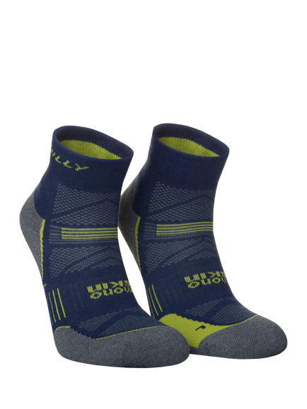 Hilly Supreme Anklet Running Socks, Grey/Blue - view 2, Grey/Blue
