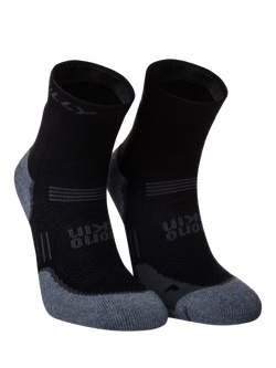 Hilly Supreme Max Anklet Running Socks, Black/Grey - view 2, Black/Grey