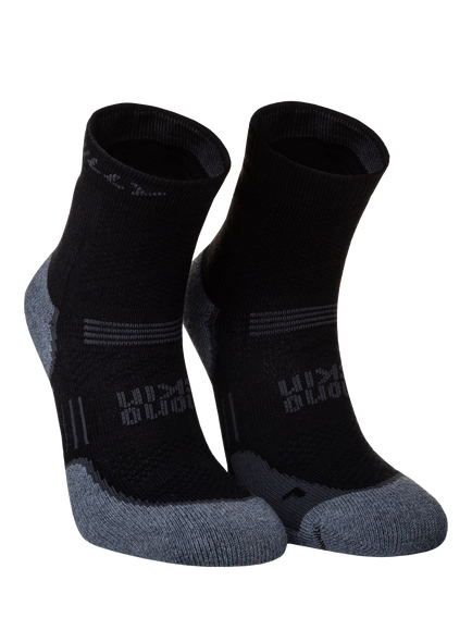 Hilly Supreme Max Anklet Running Socks, Black/Grey - view 2, Black/Grey