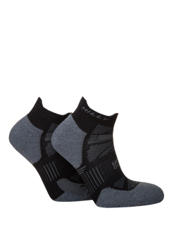 Hilly Supreme Socklet Running Socks, Black/Grey - view 2, Black/Grey