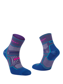 Hilly Twin Skin Running Socks, Grap/Blue, Grap/Blue
