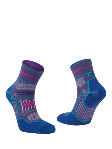 Hilly Twin Skin Running Socks, Grap/Blue, Grap/Blue
