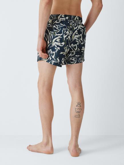 John Lewis Coral Print Swim Shorts, Navy - view 2, Navy