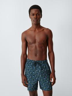 John Lewis Shell Print Swim Shorts, Navy, Navy