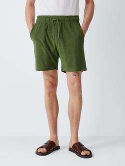 John Lewis Towelling Shorts, Khaki, Khaki