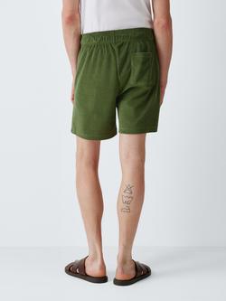 John Lewis Towelling Shorts, Khaki - view 2, Khaki