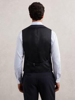 Reiss Promise Single Breasted Wool Blend Waistcoat, Navy - view 2, Navy